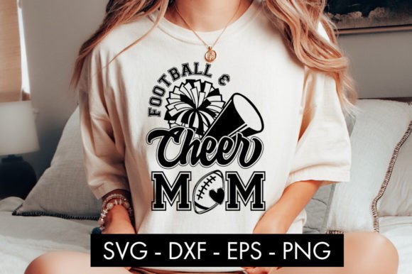 Football and Cheer Mom SVG Graphics for Crafts