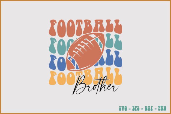 Football Brother Retro Svg Design for Graphics & Crafts