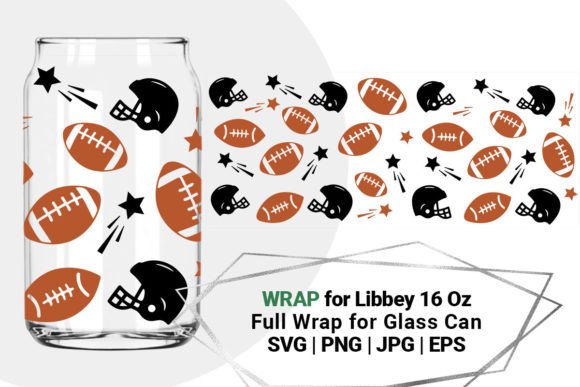 Football for Libbey 16 Oz Graphics & Crafts