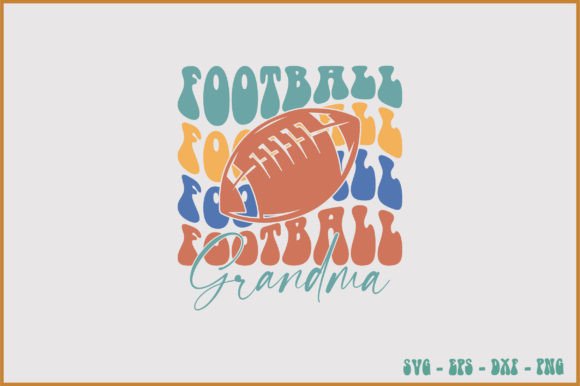 Football Grandma Retro SVG Design for Graphics & Crafts