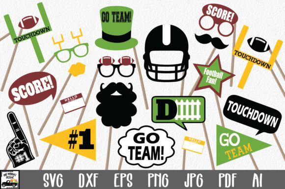Football Photo Booth Props SVG Files Review