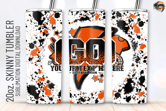 Go Football Black Orange Tumbler Wrap Graphics Review
