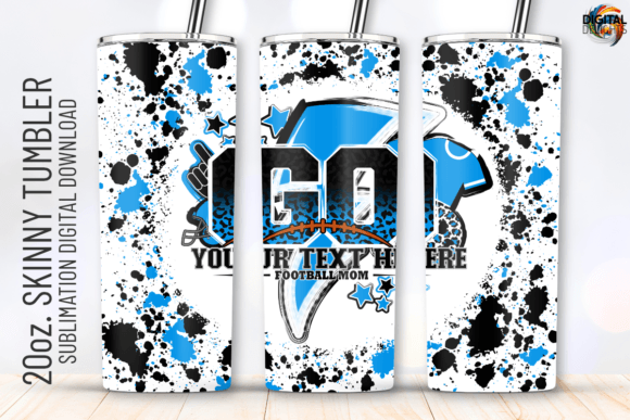 Go Football Blue White Tumbler Wrap: Graphics & Crafts Review