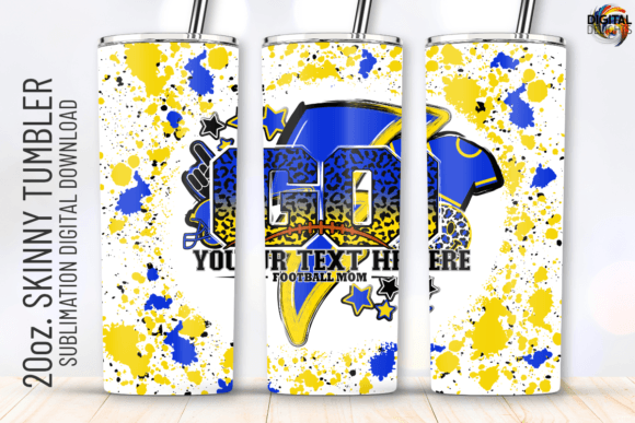 Go Football Blue Yellow Tumbler Wrap Graphics Review