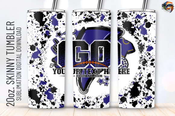 Go Football Purple Black Tumbler Wrap Graphics Review