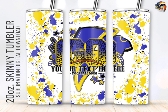 Go Football Purple Yellow Tumbler Wrap Graphics Review
