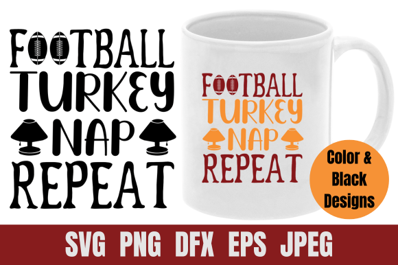 Thanksgiving SVG Football Turkey Nap: Graphics & Crafts